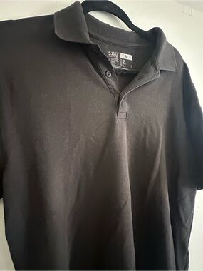 5.11 Tactical Men's Black Polo Shirt - Medium